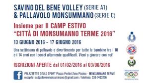 la locandina del 2° Camp estivo “Città di Monsummano Terme”
