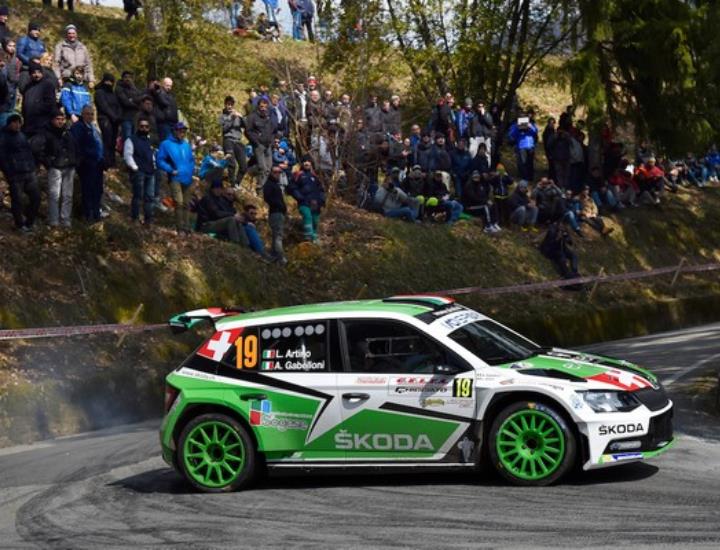 Luca Artino al secondo round nel campionato italiano rally di Sanremo
