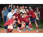 I festeggiamenti dei giocatori amaranto (Foto France Sport)