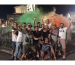 Festa grande sotto la statua del Giusti