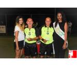 Ciardi e Baldacci (arbitri della finale) con le miss Lada e Naomi