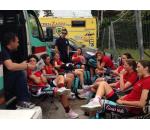 Team Giusfredi Bianchi riunione pre-gara Giro della Campania in Rosa