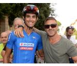 Ficara insieme al Team Manager Cristian Fanini alla partenza del Giro della Toscana