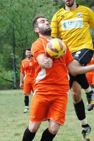 Il centrocampista Alberto Marini, autore del momentaneo 1 a 1 e sesto gol in campionato