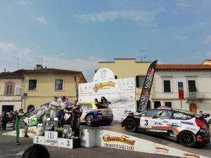 Nella foto il podio dell'arrivo