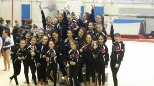 La squadra di ginnastica artistica del Karate Kwai Montecatini