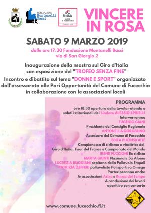 Il programma degli eventi di Sabato 9 marzo