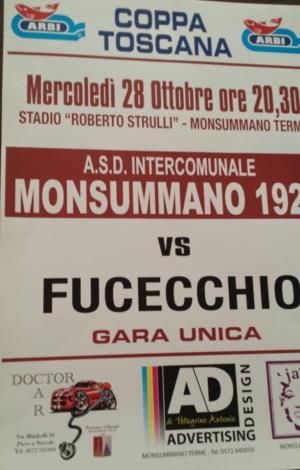 Mercoledì sera gara unica di coppa Toscana Monsummano-Fucecchio
