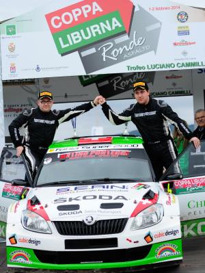 Luca Artino e Tricoli sul podio alla Coppa Liburna del 2014