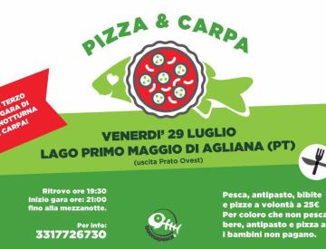 Gara di pesca in notturna al lago Primo Maggio di Agliana Gara di pesca in notturna al lago Primo Maggio di Agliana