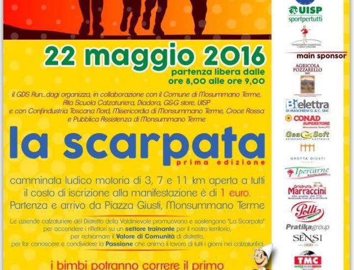 Domenica 22 maggio si svolgerà la prima edizione de La Scarpata