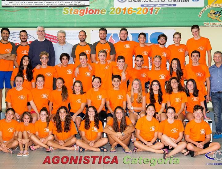 Nuoto Valdinievole, ecco la squadra agonistica Categoria per la stagione 2016/2017