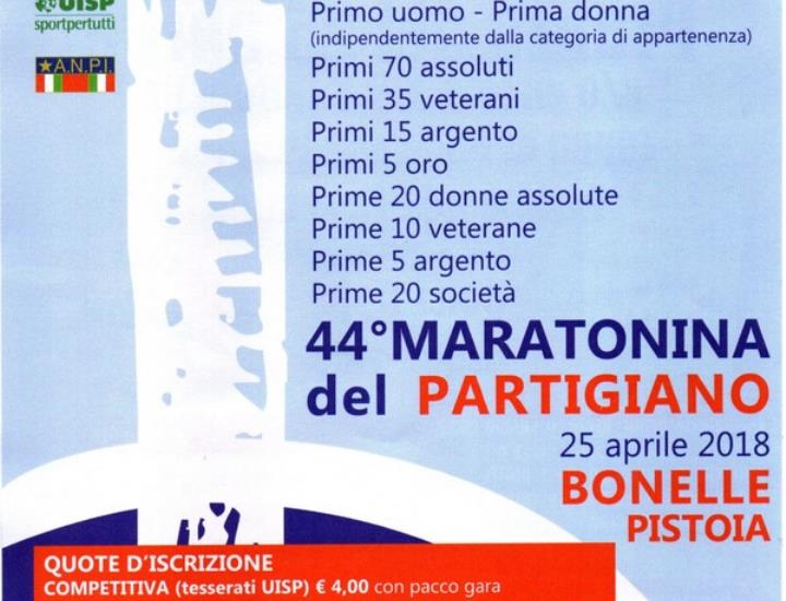 Mercoledì Maratonina del Partigiano a Bonelle