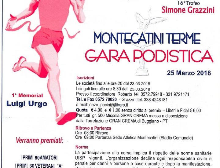 Domenica a Montecatini il Trofeo Simone Grazzini