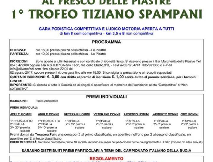 Prima edizione del Trofeo Tiziano Spampani alle Piastre