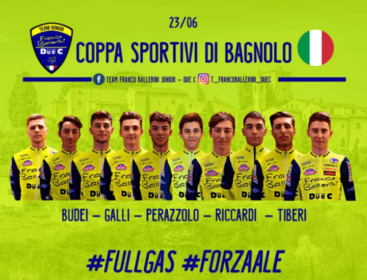 Team Franco Ballerini - Due C: domani si corre la Coppa sportivi di Bagnolo 